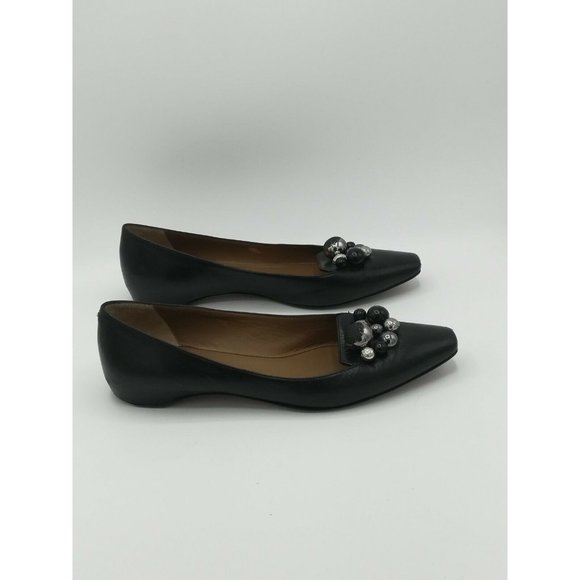 Aquatalia Black Ballet Flats With Jewels - Picture 2 of 12